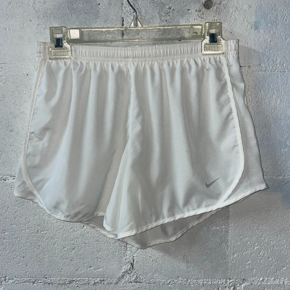 White Nike Running Shorts (UNDER BRIEFS CUTOUT)